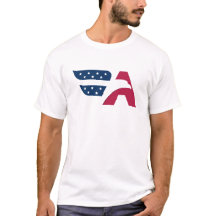 Patriotische amerikanische Adler-Buchstabe A-Flagg