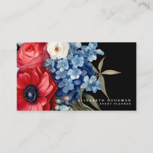 Patriotische amerikanische Blumen-Visitenkarten mi Visitenkarte