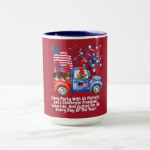 Patriotische amerikanische Dackeln Kaffee Tasse