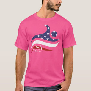 Patriotische amerikanische Fahne schwimmen US-amer T-Shirt