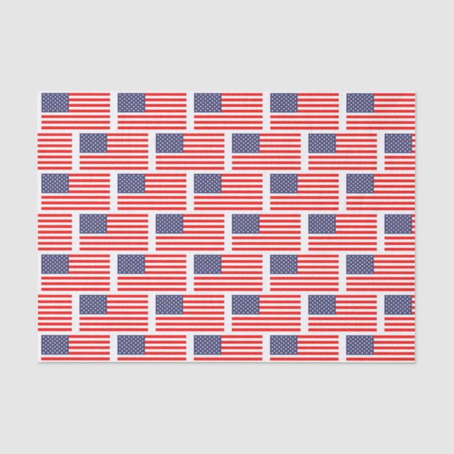 Patriotische amerikanische Fahnenpapiere Seidenpapier (Vorderseite)