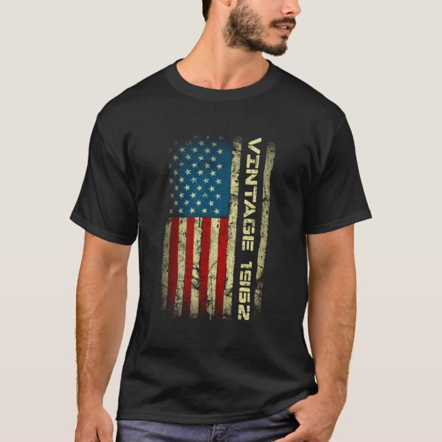 Patriotische amerikanische Flagge 1962 61St T-Shirt (Vorderseite)