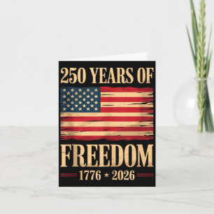 Patriotische amerikanische Flagge 4. Juli 250. Jah Karte
