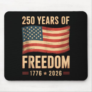 Patriotische amerikanische Flagge 4. Juli 250. Jah Mousepad