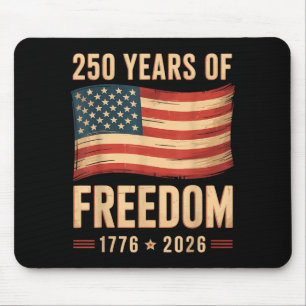 Patriotische amerikanische Flagge 4. Juli 250 Jahr Mousepad