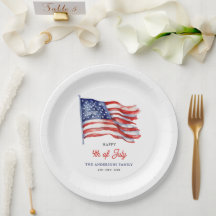Patriotische amerikanische Flagge 4. Juli Begrüßun