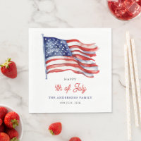 Patriotische amerikanische Flagge 4. Juli Begrüßun