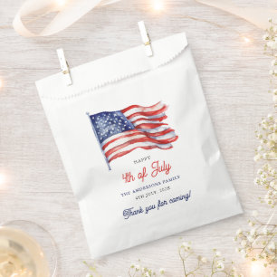 Patriotische amerikanische Flagge 4. Juli Danke Geschenktütchen