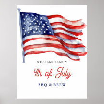 Patriotische amerikanische Flagge 4. Juli Familien
