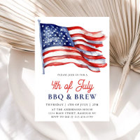 Patriotische amerikanische Flagge 4. Juli Grillen