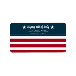 Patriotische amerikanische Flagge 4. Juli Rücksend Adressaufkleber