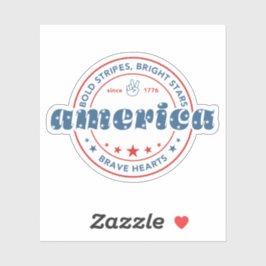 Patriotische amerikanische Flagge 4. Juli Sterne & Aufkleber
