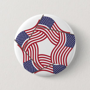 Patriotische amerikanische Flagge 4. Juli Unabhäng Button