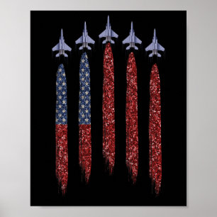Patriotische amerikanische Flagge 4. Juli Unabhäng Poster