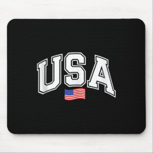 Patriotische amerikanische Flagge 4. Juli W Mousepad