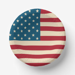 Patriotische amerikanische Flagge BBQ 4. Juli Papi Pappteller