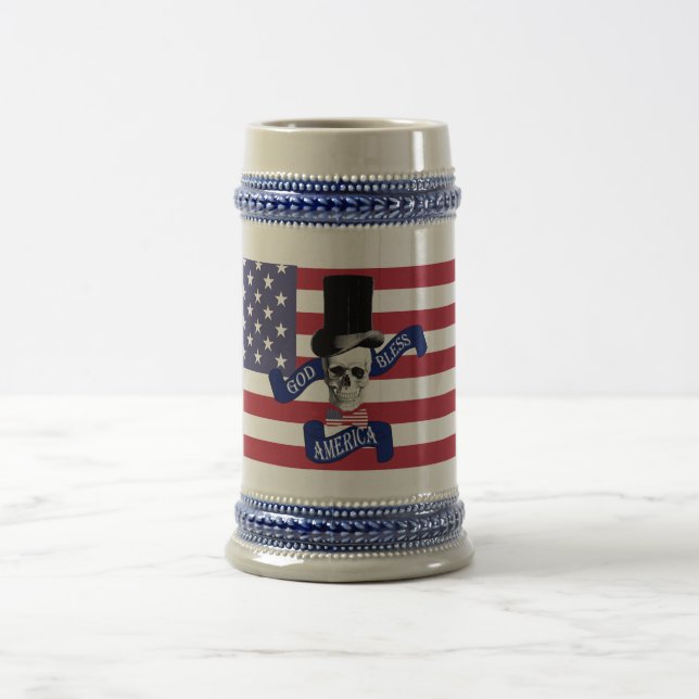 Patriotische amerikanische Flagge Bierglas (Mittel)
