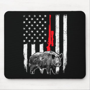 Patriotische amerikanische Flagge - Boar Hunting W Mousepad