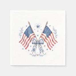 Patriotische amerikanische Flagge Bow Cocktail Ser Serviette