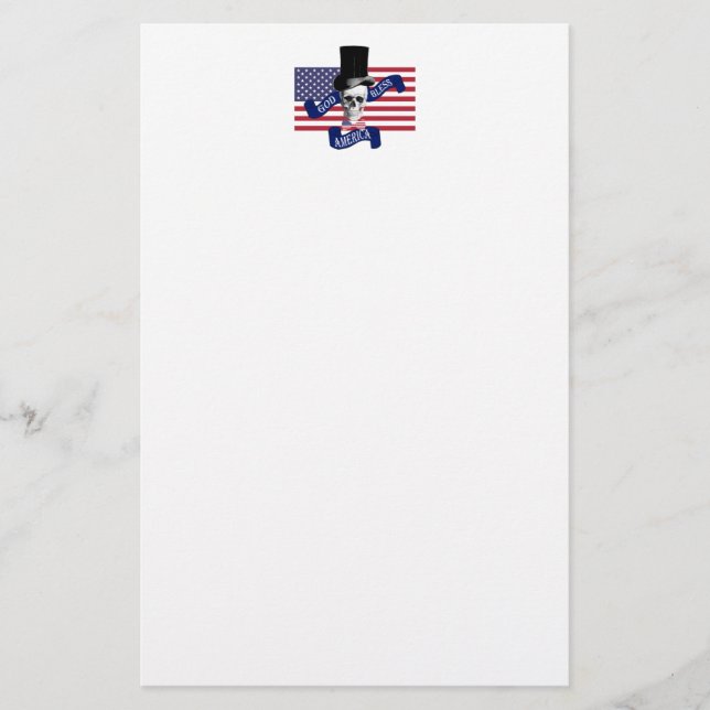 Patriotische amerikanische Flagge Briefpapier (Vorderseite)