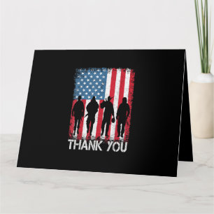Patriotische amerikanische Flagge Danke Karte