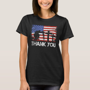 Patriotische amerikanische Flagge Danke Männer Fra T-Shirt