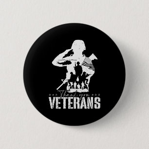 Patriotische amerikanische Flagge Danke Veteranen Button
