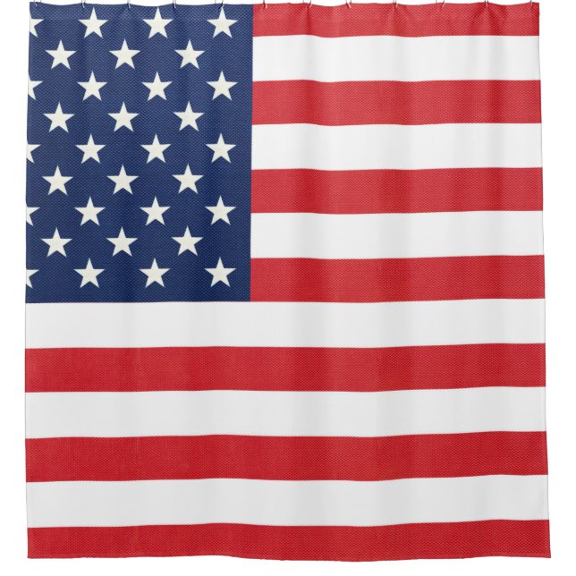 Patriotische amerikanische Flagge Duschvorhang (Vorderseite)