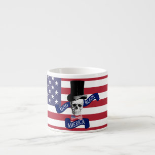 Patriotische amerikanische Flagge Espressotasse