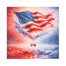 Patriotische amerikanische Flagge Flüssigkeitsspla