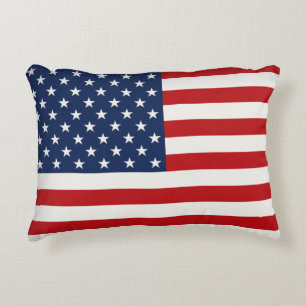 Patriotische amerikanische Flagge für stolzen amer Dekokissen