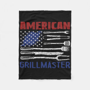 Patriotische amerikanische Flagge Grill Byrbeque M Fleecedecke