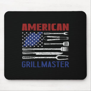 Patriotische amerikanische Flagge Grill Byrbeque M Mousepad