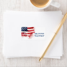 Patriotische amerikanische Flagge Happy 4. Juli Cu