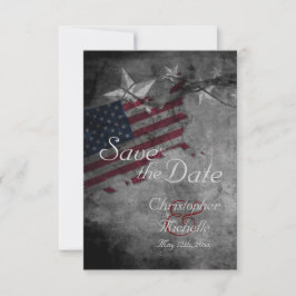 Patriotische amerikanische Flagge Hochzeit Sichern Einladung