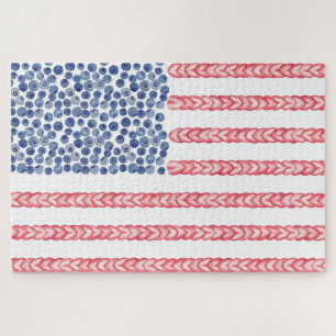Patriotische amerikanische Flagge in Wasserfarbe