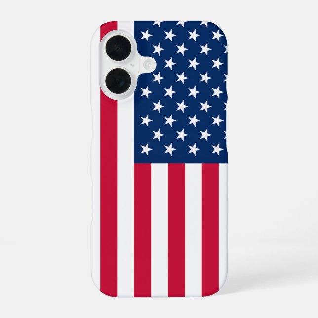 Patriotische amerikanische Flagge iPhone-Hülle iPhone 16 Hülle (Rückseite)