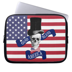 Patriotische amerikanische Flagge Laptopschutzhülle