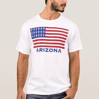 Patriotische amerikanische Flagge mit Arizona-Deta T-Shirt