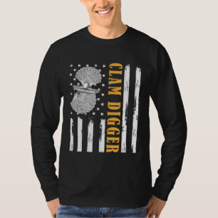Patriotische amerikanische Flagge Muscheln sammeln T-Shirt