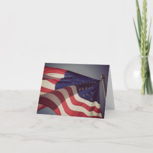 Patriotische amerikanische Flagge Notizkarte Karte