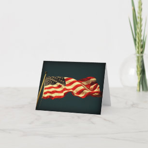 Patriotische amerikanische Flagge Notizkarte Karte