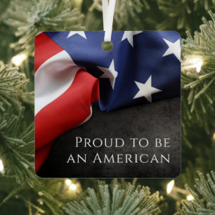 Patriotische amerikanische Flagge Ornament Aus Metall