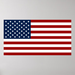 Patriotische amerikanische Flagge Poster