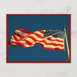 Patriotische amerikanische Flagge Postkarte