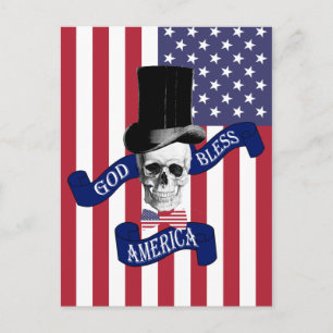 Patriotische amerikanische Flagge Postkarte