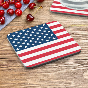 Patriotische amerikanische Flagge Rot Weiß Blau Getränkeuntersetzer