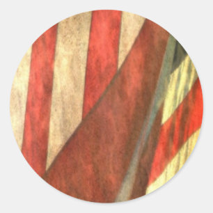 Patriotische amerikanische Flagge Runder Aufkleber