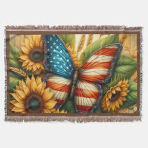 Patriotische amerikanische Flagge Schmetterling un