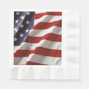 Patriotische amerikanische Flagge Serviette